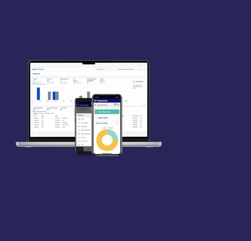 Software Cegid Valuekeep CMMS para gestão da manutenção de ativos