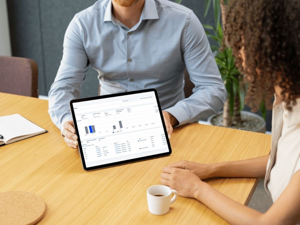 Dashboard de software CMMS para gestão da manutenção de ativos