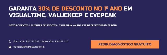 Garanta 30% de desconto no 1º ano em Visualtime, Valuekeep e EyePeak - contactos Make it Dynamic